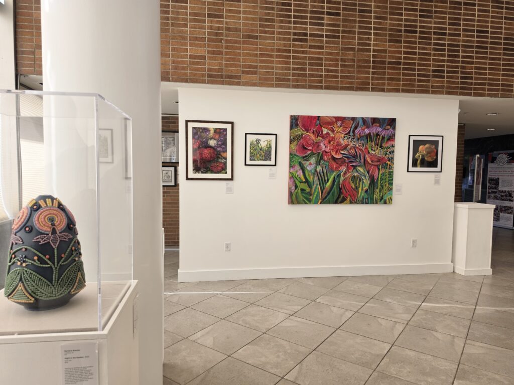 Charlotte's work, Poppies, Intertwined at the Flourish Exhibition